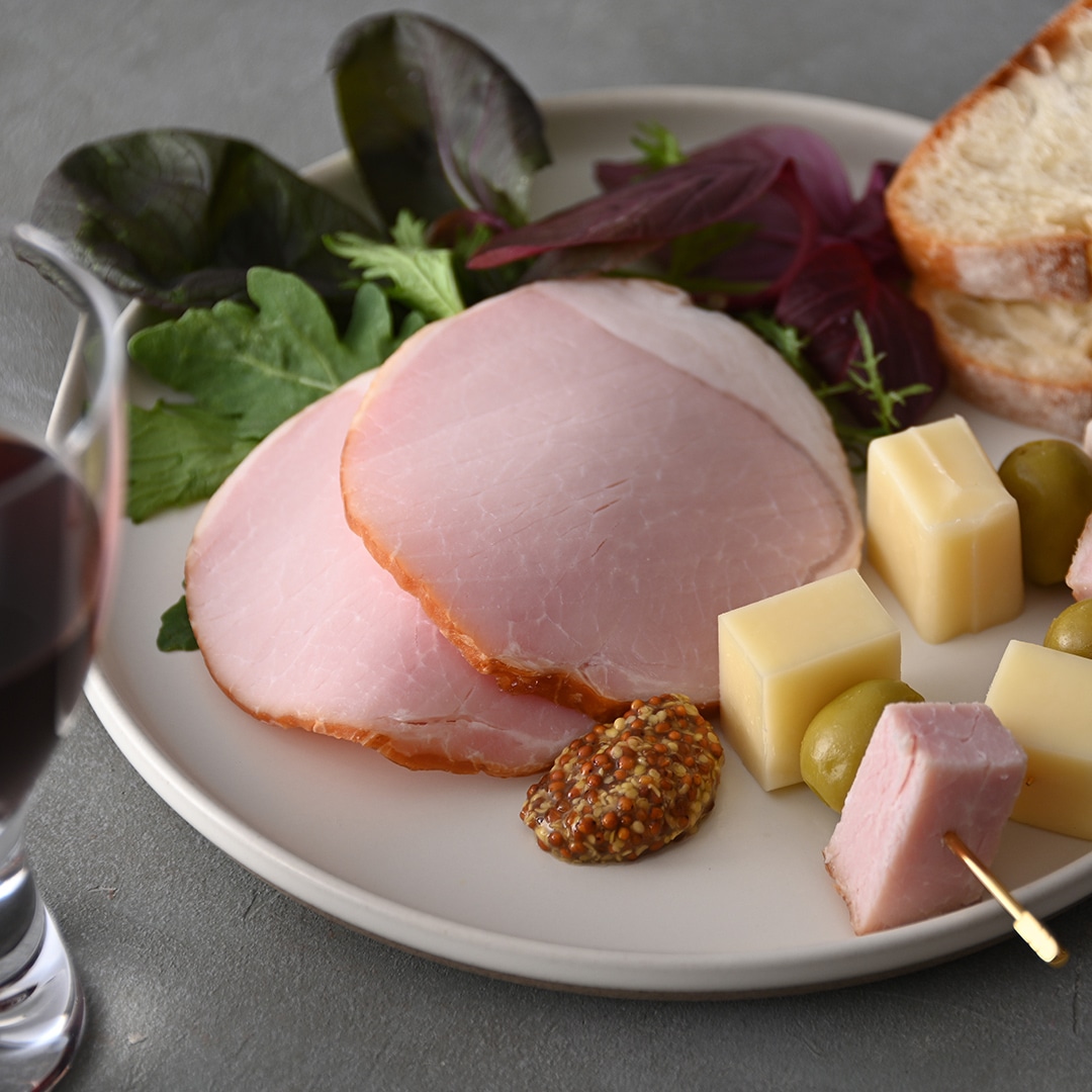 ワイン&手巻きロースハム