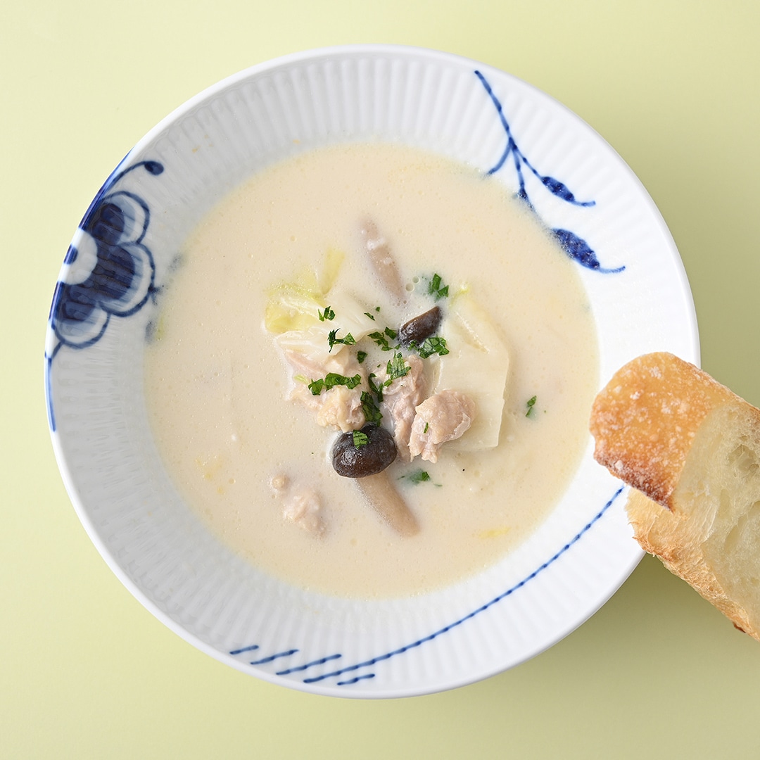 【送料込】季節のスープ&国産小麦のロールパンセット *