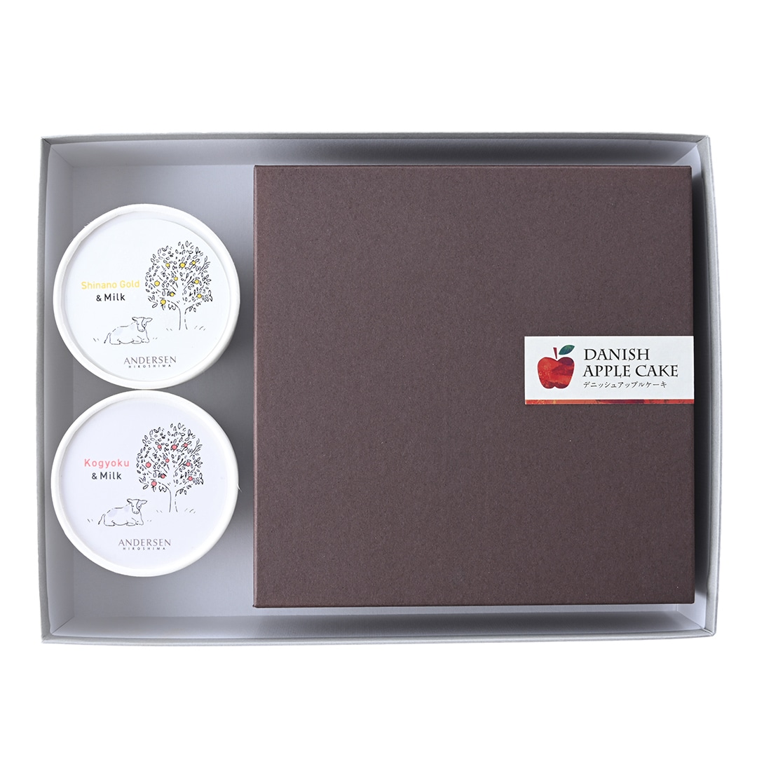 デニッシュアップルケーキ&芸北りんごのミルクジェラート