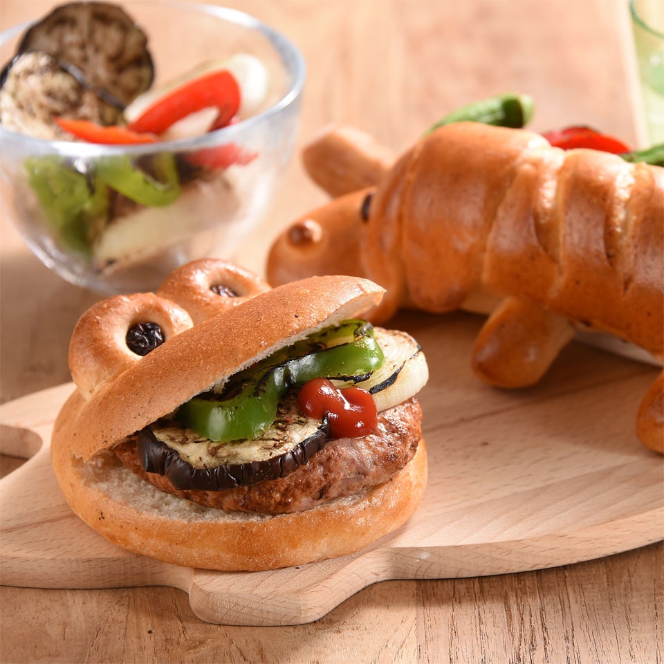 かえるのバーガーバンズ ３個入 *: パン | アンデルセンのパン通販サイト／パンの通信販売、ギフトのショッピングはアンデルセンネット