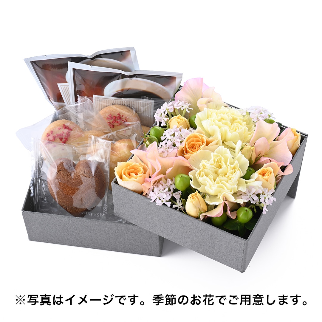【お届けは2/5～】フラワーボックス＆スイーツ