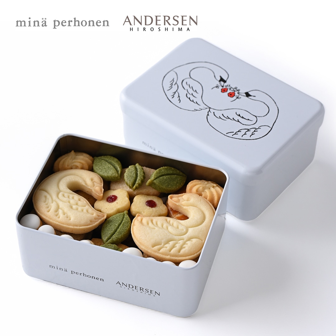 【5/1 AM10時発売予定】＜ミナ ペルホネン＞＜広島アンデルセン＞クッキー缶 “To svaner” *