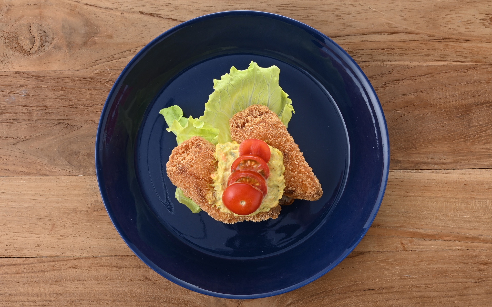 魚フライとレムラードソースのスメアブロ