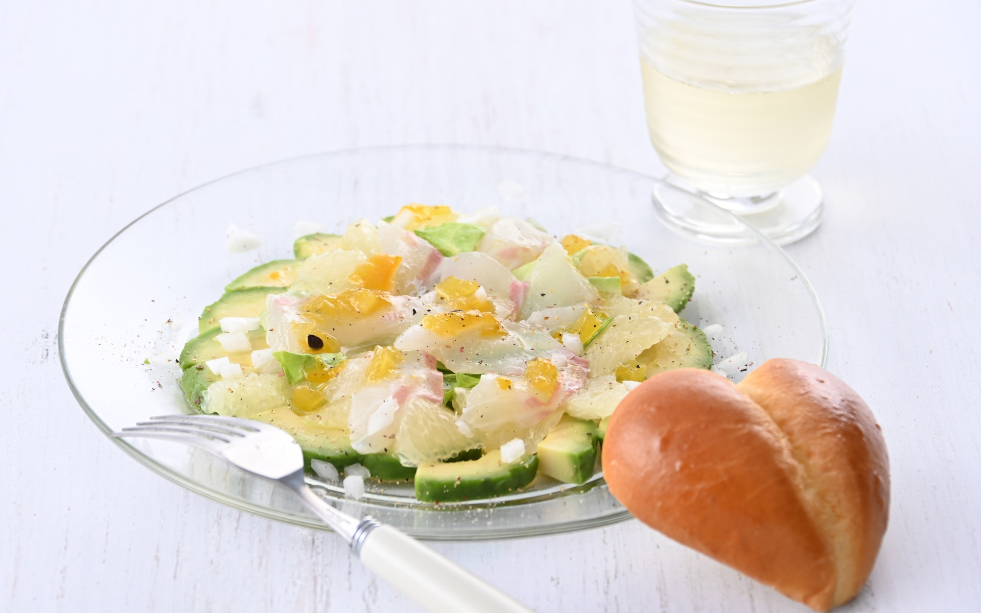 鯛のカルパッチョ風サラダ