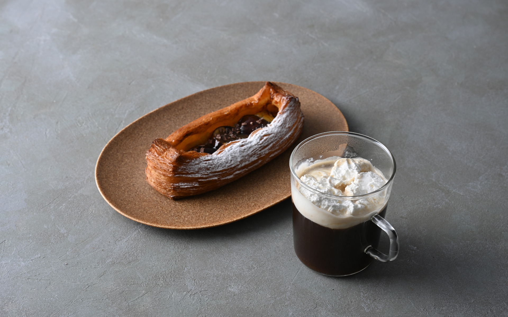 渋皮栗のデニッシュ×アイリッシュコーヒー