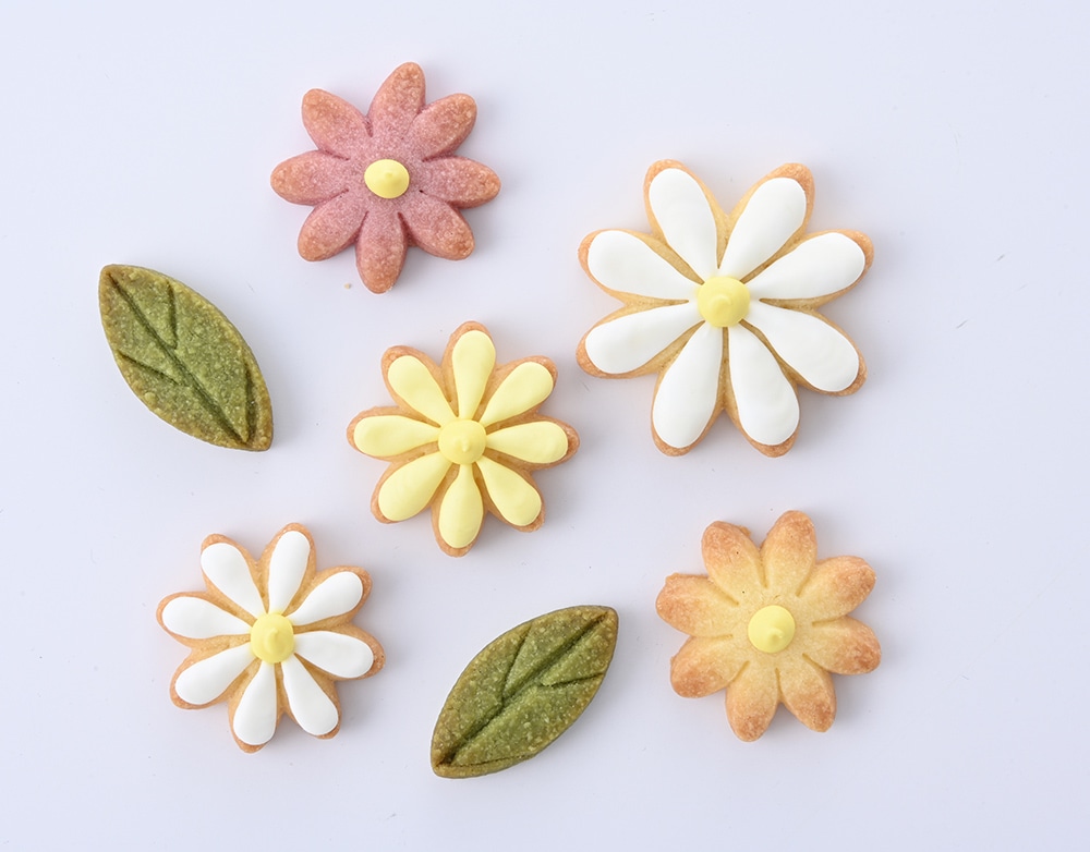 マーガレットクッキー＆葉っぱクッキー
