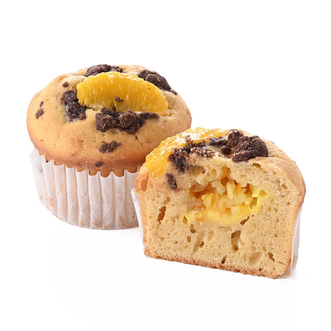 オレンジとココアクランブルのマフィン