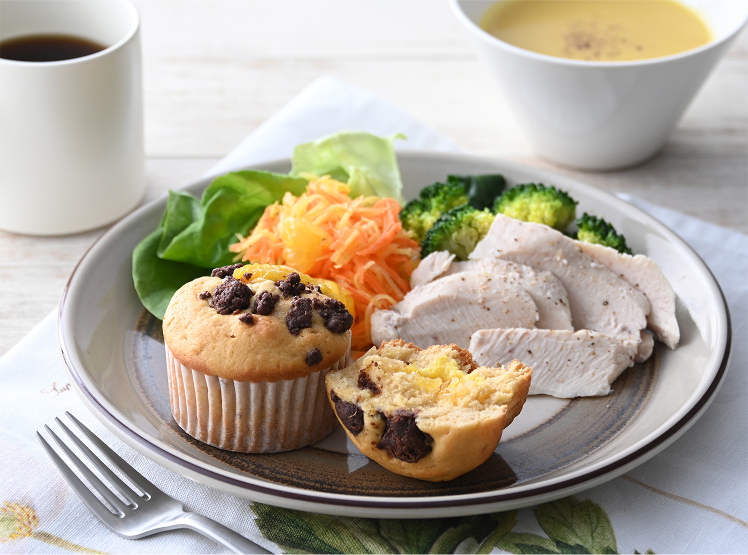 オレンジとココアクランブルのマフィン&