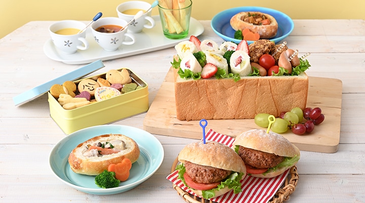 バスケットBOX&ハンバーガー&ポットシチューパン