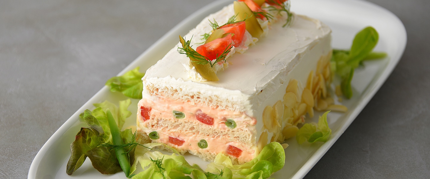 パン de オードブルケーキの写真